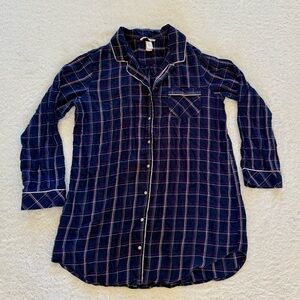Victoria’s Secret Navy Plaid Nightgown